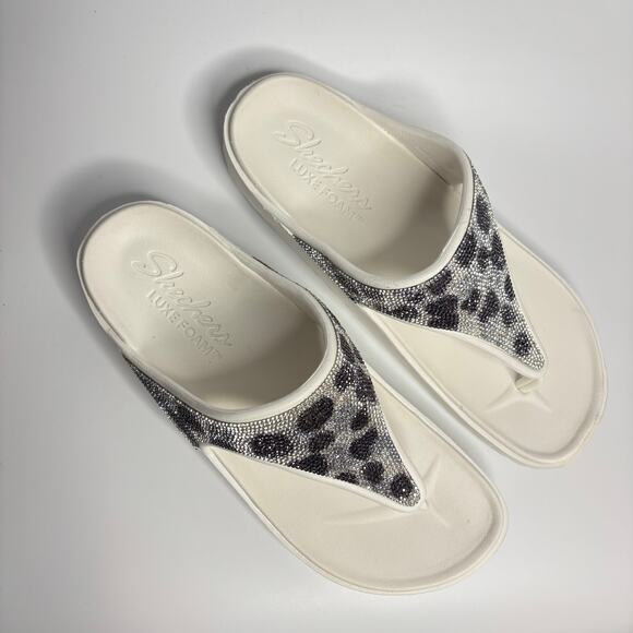 Skechers Foamies Cali Breeze 2.0 Thong Sandals in Uproar White - Picture 6 of 8